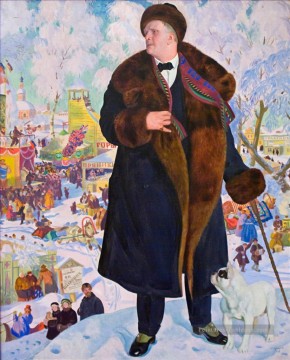 Boris Mikhailovich Kustodiev œuvres - portrait de fyodor chaliapin 1921 Boris Mikhailovich Kustodiev